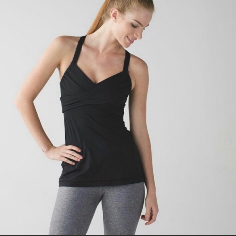 Black wrap lululemon athletica top